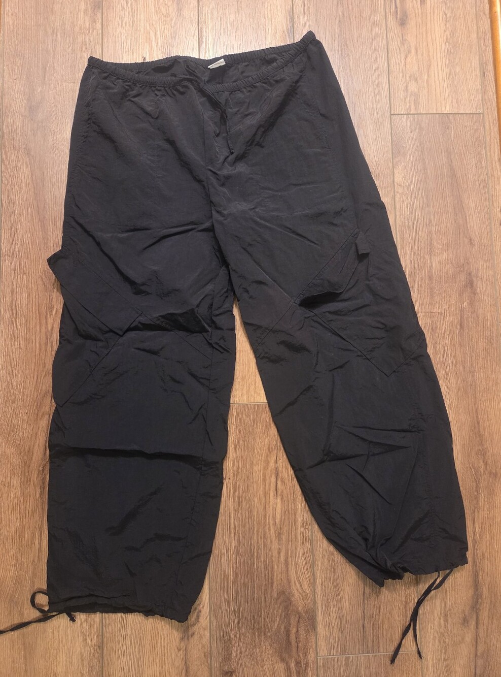 Women's Black Drawstring Track Pants